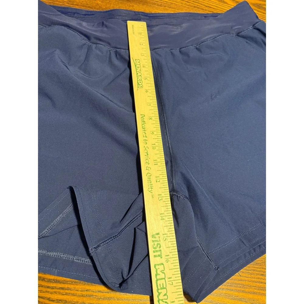 Lands End‎ Shorts Womens 22W Navy Blue Swim Board Shorts Lined Brief Athletic